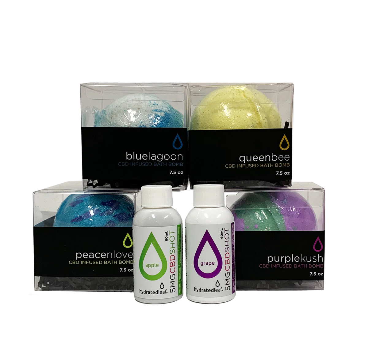 Hydrated Leaf CBD InFused bath bombs Flint And Honey