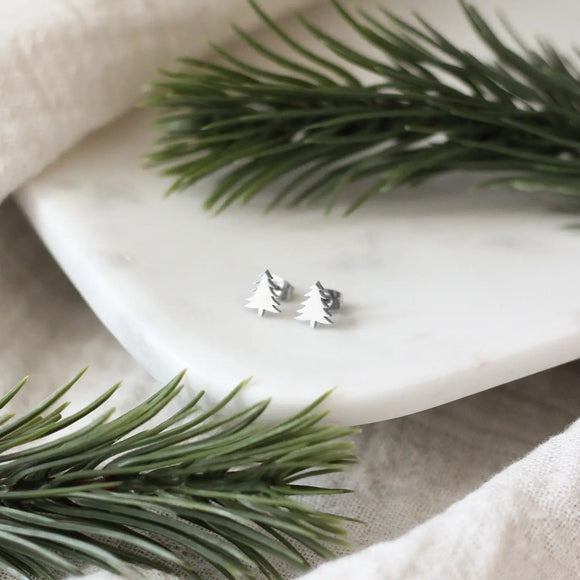 Birch Jewellery | Mini Pine Tree Earrings
