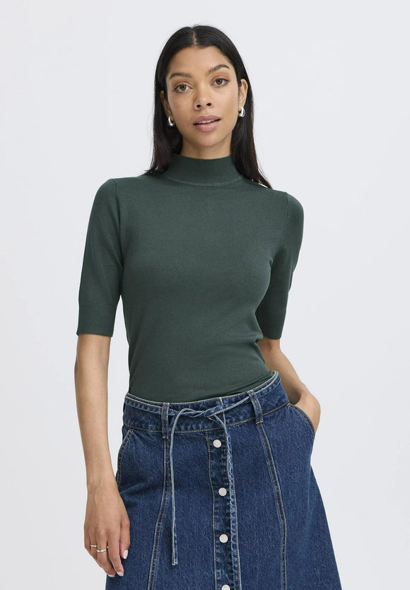 B. Young | Bymmorla Long Sleeve Cuff Shirt | Green Gables