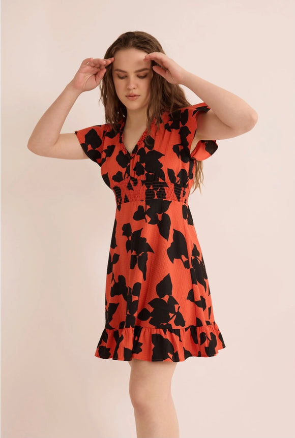 Myra Bag | Jungle Serenade Empire Waist Dress | Orange
