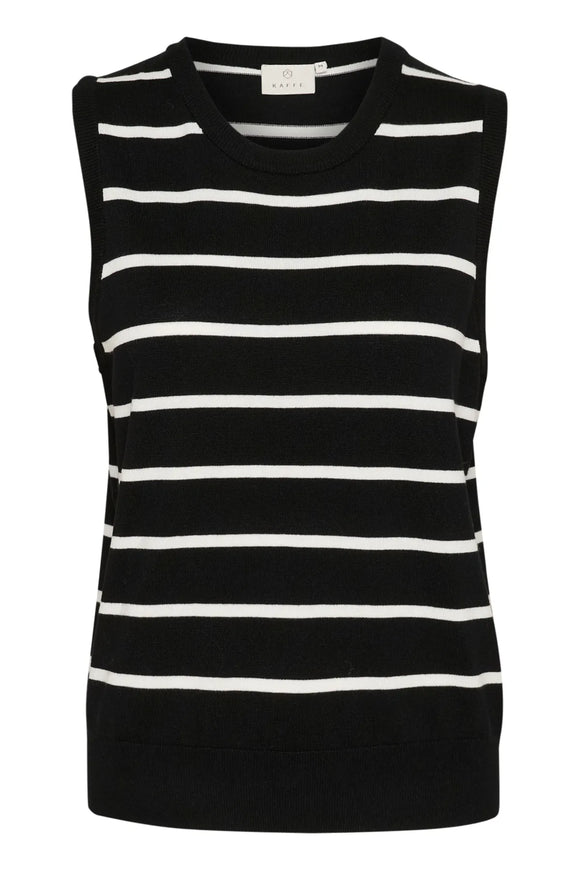 Kaffe | KAlizza Striped Slipover | Black/Chalk Stripe