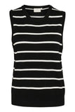 Kaffe | KAlizza Striped Slipover | Black/Chalk Stripe