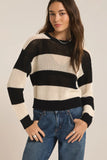 Z Supply | Broad-Beach Stripe Sweater | Black | ZW242499