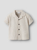 Name It | Children’s Button Up Short Sleeve | Chateau Grey