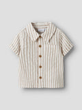 Name It | Baby Button Up Short Sleeve | Chateau Grey