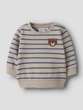Name It | Organic Cotton Teddy Bear Sweatshirt | Chateau Gray