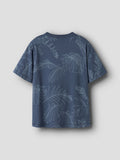 Name It | Organic Children's Short Sleeve Top Cool Down Summer | Vintage Blue