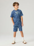 Name It | Organic Children's Short Sleeve Top Cool Down Summer | Vintage Blue