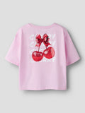 Name It | Gel Print Cotton Girls T-Shirt | Cherry