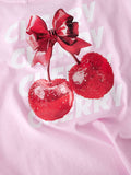 Name It | Gel Print Cotton Girls T-Shirt | Cherry
