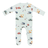 Kyte Baby | Zippered Footie Sleeper | City Vehicles