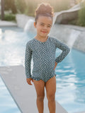 Current Tyed | The August Ruffle Rashguard Swim Suit