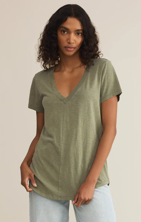 Z Supply | Asher V-Neck Tee | Avocado