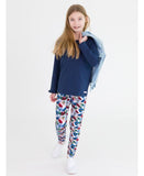 Ruffle Butts | Dark Navy Knit Long Sleeve Ruffle Layering Tee