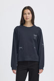 Ichi | Ihmarrot Bow Sweater | Total Eclipse