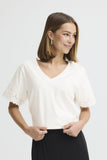 Ichi | Ihmimmie Short Sleeve Shirt | Cloud Dancer