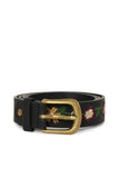 Ichi | Iarinna Black Floral Belt