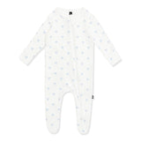 Kyte Baby | Pointelle Zippered Footie Sleeper | Sweet Blue Bow