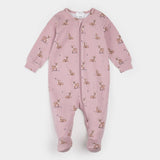 Petit Lem | Purple Fawn Print on Twilight Knit Sleeper