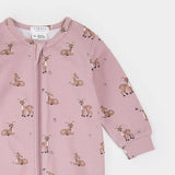 Petit Lem | Purple Fawn Print on Twilight Knit Sleeper