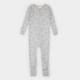 Petit Lem | Slapstick Hockey Print Convertible Ribbed Sleeper