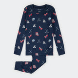 Petit Lem | Goal Getters Hockey Print PJ Set