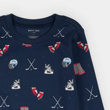 Petit Lem | Goal Getters Hockey Print PJ Set