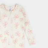 Petit Lem | Bows Print on Ivory Convertible Sleeper