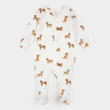 Petit Lem | Golf Dog Print on Off-White Sleeper