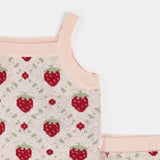 Petit Lem | Pink Strawberry Knit Short Set