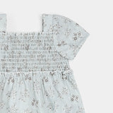 Petit Lem | Vintage Floral Print on Powder Blue Dress Set