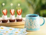 Abbott | Wide Base Blue Daisy Mug