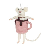 Abbott | Mouse in Hot Chocolate Mug Ornament