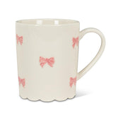 Abbott | Petite Pink Bows on Scalloped Mug