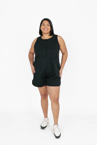 Smash + Tess | Tia Shorty Romper | Midnight Black