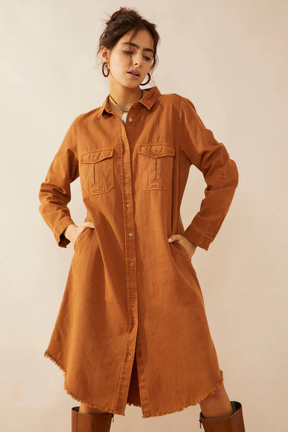 Myra Bag Bohera | Jaipena Shirt Dress | Golden Sand