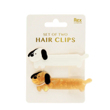 Rex London | Sausage Dog Hair Clips | 2pc