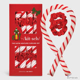 Kitsch | Elf Satin Heatless Curling Set | Candy Cane