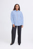 Ichi | Ihsadia Long Sleeve Button Up Shirt | Blue Yonder