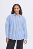 Ichi | Ihsadia Long Sleeve Button Up Shirt | Blue Yonder