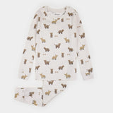 Petit Lem | Highland Cow Print on Crème PJ Set