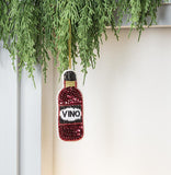 Abbott | Vino Bottle Beaded Christmas Ornament