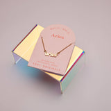 Zodiac Aries Necklace | Horoscope Jewelry | Gold