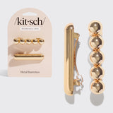 Kitsch | Metal Barrettes | 2 Piece Gold