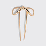 Kitsch | Metal Bow French Hair Pin | Gold