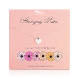 Lucky Feather | Heart Necklace Amazing Mom | Silver