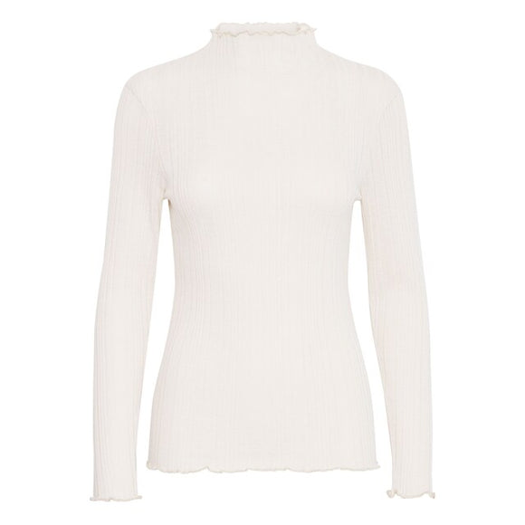 B. Young | Bysmirna Long Sleeve Top | White