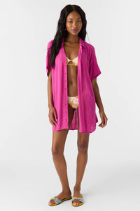 O’Neill | Saltwater Solids Carlee Button Up | Fuchisa