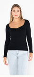 C’EST MOI | Seamless Rib Sweetheart Long Sleeve
