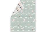 David Fussennegger | Lena Baby Blanket | Light Green Hot Air Balloons